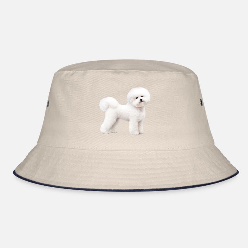 Realistic Bichon Frise Bucket Hat