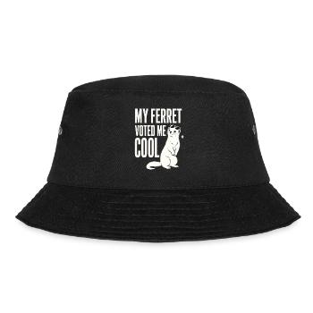 MY FERRET VOTED ME COOL - Bucket Hat - Schwarz - Vorne - Lela (165cm)