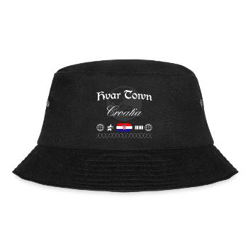 Hvar Kroatien Streetwear Reise Souvenir - Bucket Hat - Schwarz - Vorne - Lela (165cm)
