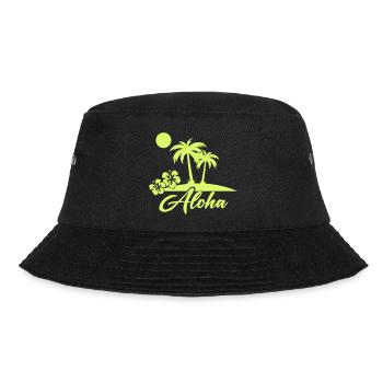 Aloha Palmen Insel Silhouette - Bucket Hat - Schwarz - Vorne - Lela (165cm)