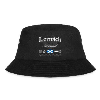 Lerwick Scotland Streetwear Travel Souvenir - Bucket Hat - black - Front - Lela (165cm)