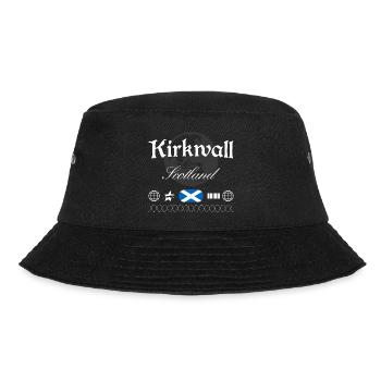 Kirkwall Schottland Streetwear Reise Souvenir - Bucket Hat - Schwarz - Vorne - Lela (165cm)
