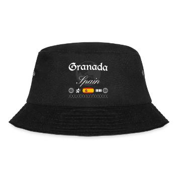 Granada Spanien Streetwear Reise Souvenir - Bucket Hat - Schwarz - Vorne - Lela (165cm)