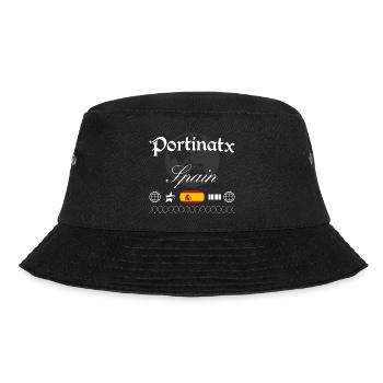 Portinatx Spanien Streetwear Reise Souvenir - Bucket Hat - Schwarz - Vorne - Lela (165cm)
