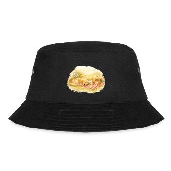Golden Dog Family Retriever Dog Nature Love - Bucket Hat - black - Front - Lela (165cm)