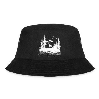 Schwarzwald Hirsch Natur Wander Motiv - Bucket Hat - Schwarz - Vorne - Lela (165cm)