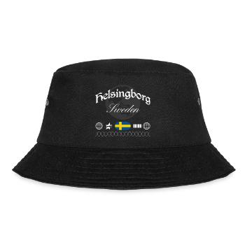 Helsingborg Schweden Streetwear Reise Souvenir - Bucket Hat - Schwarz - Vorne - Lela (165cm)