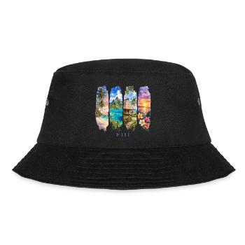 Fidschi Urlaub Travel – Südsee Strand & Natur - Bucket Hat - Schwarz - Vorne