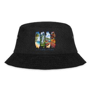 Guadeloupe Travel – Karibik Insel & Kultur Motiv - Bucket Hat - Schwarz - Vorne - Lela (165cm)