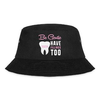 Zahnhygieniker Dental Zahnarzt - Bucket Hat - Schwarz - Vorne - Lela (165cm)