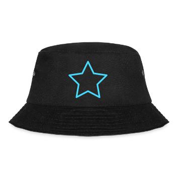 Neon Sternenrahmen Blau - Bucket Hat - Schwarz - Vorne - Lela (165cm)