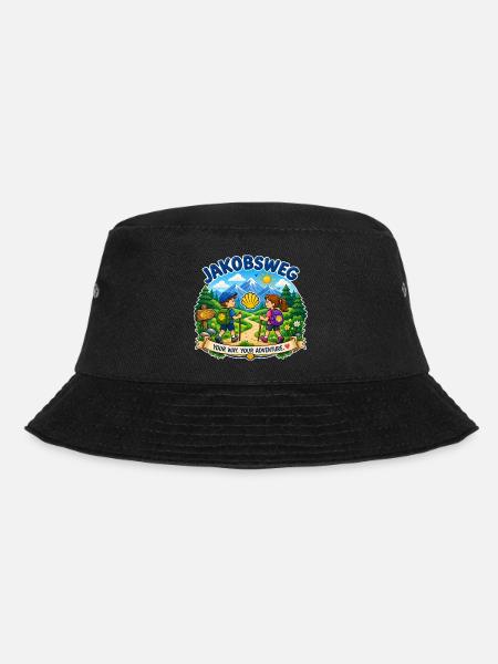 Jakobsweg Kindershirt - Bucket Hat - Schwarz