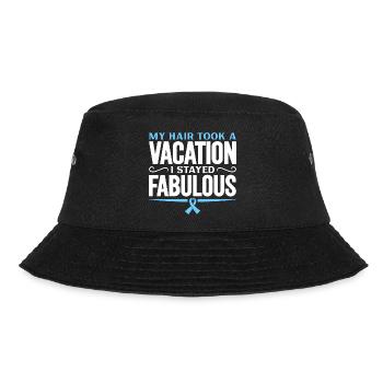 Glatze mit Stil - Urlaub für die Haare - Bucket Hat - Schwarz - Vorne