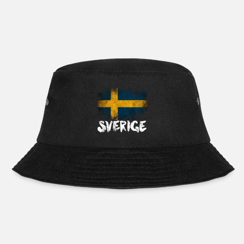 Drapeau Sverige Suède - Bob - noir