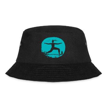 Yoga - Relaxen - Lebensqualität - Bucket Hat - Schwarz - Vorne - Lela (165cm)
