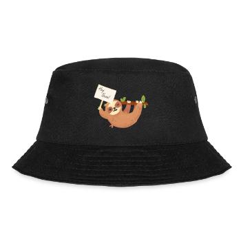 Hey there - Sloth - Bucket Hat - black - Front - Lela (165cm)