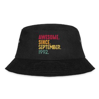 September 1992 - 30th birthday gift. Awesome. - Bucket Hat - black - Front - Lela (165cm)