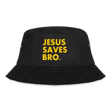 Jesus saves bro - Bucket Hat - Schwarz - Vorne - Lela (165cm)