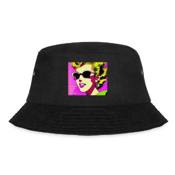 Immer ruhig, sicher, sicher - Bucket Hat - Schwarz - Vorne - Lela (165cm)