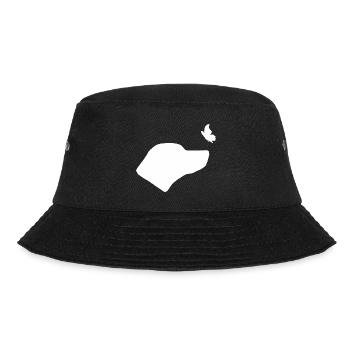 Rhodesian Ridgeback mit Schmetterling - Bucket Hat - Schwarz - Vorne - Lela (165cm)