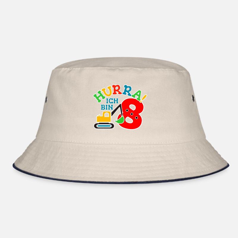 8. Geburstag Bagger Bucket Hat