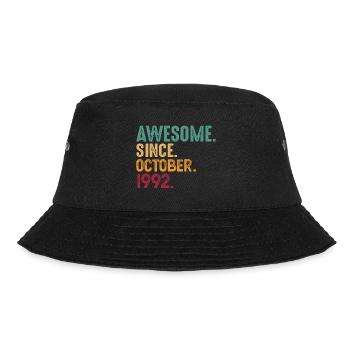 Oktober 1992 - 30. Geburtstag Geschenk. Legende. - Bucket Hat - Schwarz - Vorne - Lela (165cm)