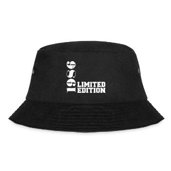 Limitierte Auflage 1986, Geburtstagsgeschenk 1986 - Bucket Hat - Schwarz - Vorne - Lela (165cm)
