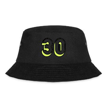 30 YEARS. 30TH ANNIVERSARY. BIRTHDAY 30 YEARS. 30 - Bucket Hat - black - Front - Lela (165cm)