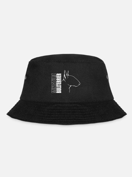 Miniature Bullterrier Profil Hund Hunde Wilsigns - Bucket Hat - Schwarz