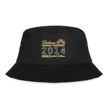 11 Year Anniversary | Vintage 2014 Gift 2014 - Bucket Hat - black - Front - Lela (165cm)