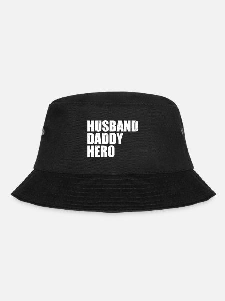 Husband Daddy Hero - Bucket Hat - black