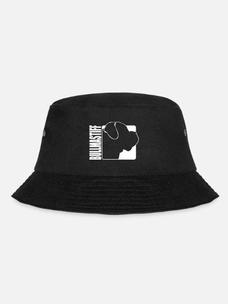 Bullmastiff Profil Hund Hunde Mastiff Wilsigns - Bucket Hat - Schwarz