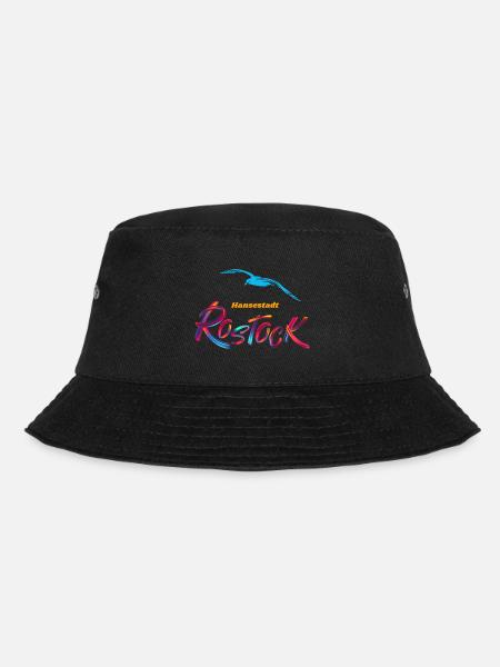 Rostock Hansestadt-Möwe - Bucket Hat - Schwarz
