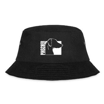 Pinscher Profil Hunde Hund Wilsigns - Bucket Hat - Schwarz - Vorne - Lela (165cm)
