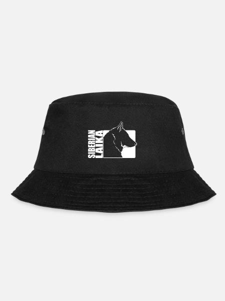 Siberian Laika Profil Hunde Hund Wilsigns - Bucket Hat - Schwarz