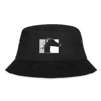Greyhound Profil Hunde Hund Wilsigns - Bucket Hat - Schwarz - Vorne - Lela (165cm)