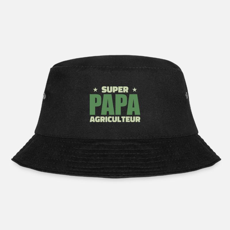 Super-Farmer-Vater - Bucket Hat - Schwarz