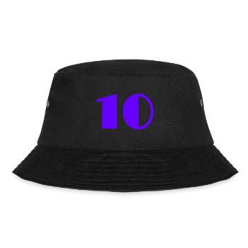 10. 10 JAHRE. 10-JÄHRIGES JUBILÄUM. GEBURTSTAG 10 JAHRE - Bucket Hat - Schwarz - Vorne - Lela (165cm)