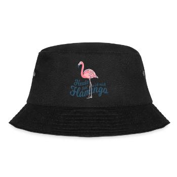 Heute fühl' ich mich Flamingo - Bucket Hat - Schwarz - Vorne - Lela (165cm)