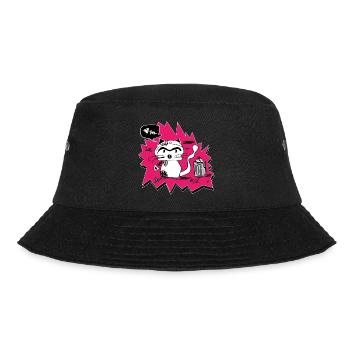 little bad cat - Bucket Hat - Schwarz - Vorne - Lela (165cm)