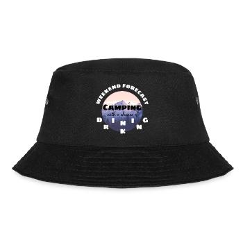 Weekend Forecast Camping With A Chance Of Drinking - Bucket Hat - black - Front - Lela (165cm)
