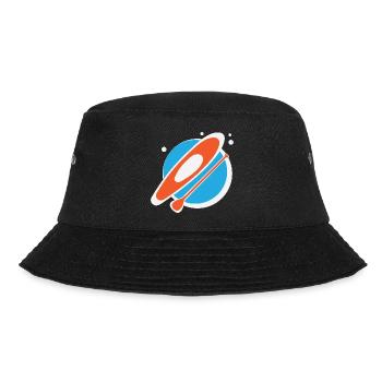 Orange Ruderboot Geschenkidee - Bucket Hat - Schwarz - Vorne - Lela (165cm)