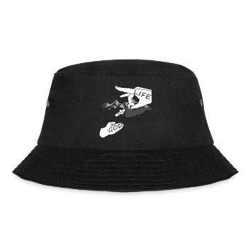 Gott Religion Glaube Leben Retten Hand Geschenk - Bucket Hat - Schwarz - Vorne - Lela (165cm)