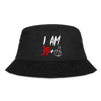 40 Jahre 40. Geburtstag Birthday Geschenk - Bucket Hat - Schwarz - Vorne - Lela (165cm)