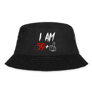 60. Geburtstag 60 Jahre Geburtstag 59+1 Geschenk - Bucket Hat - Schwarz - Vorne - Lela (165cm)