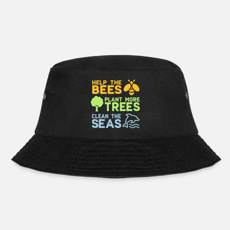 Aidez les abeilles à planter plus d'arbres | Forêt arbres nature - Bob - noir