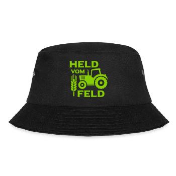 Held vom Feld (Bauer) - Bucket Hat - Schwarz - Vorne - Lela (165cm)