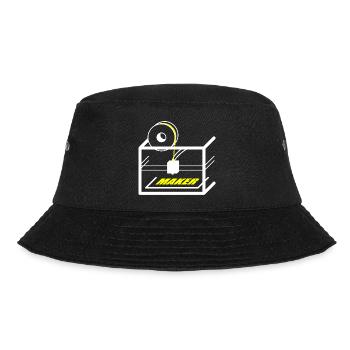 3D printer design for makers - Bucket Hat - black - Front - Lela (165cm)