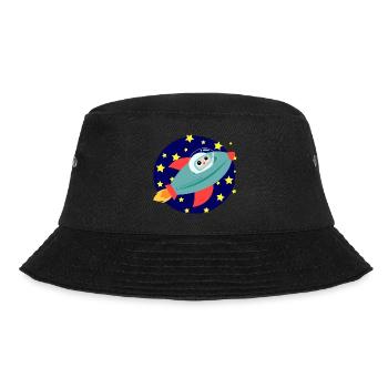 Rakete Astronaut Weltall - Bucket Hat - Schwarz - Vorne - Lela (165cm)