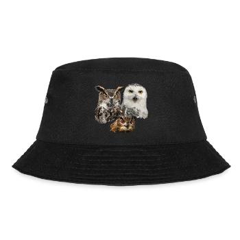 Eulen - Bucket Hat - Schwarz - Vorne - Lela (165cm)